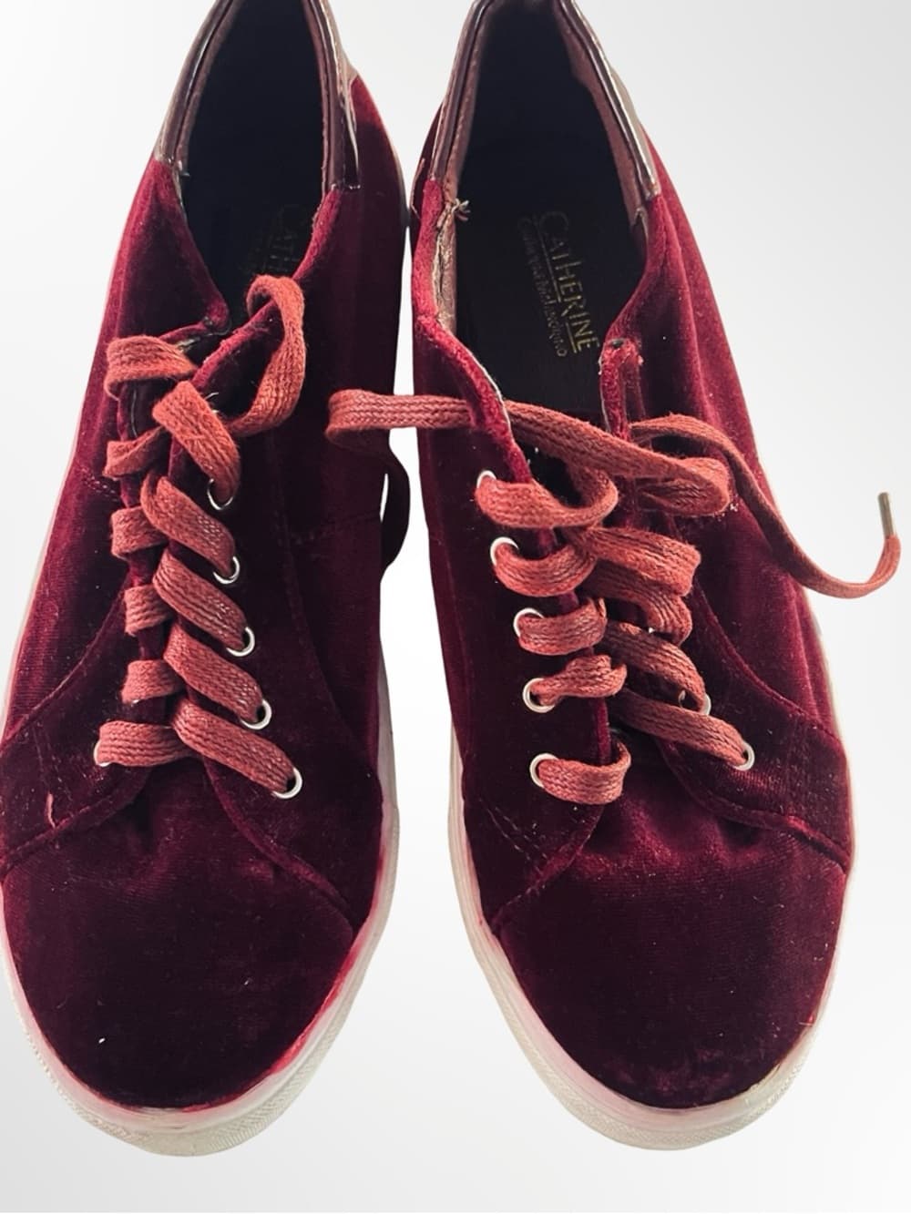 Catherine Malandrino Burgundy Velvet Slip-On Sneaker in 7.5