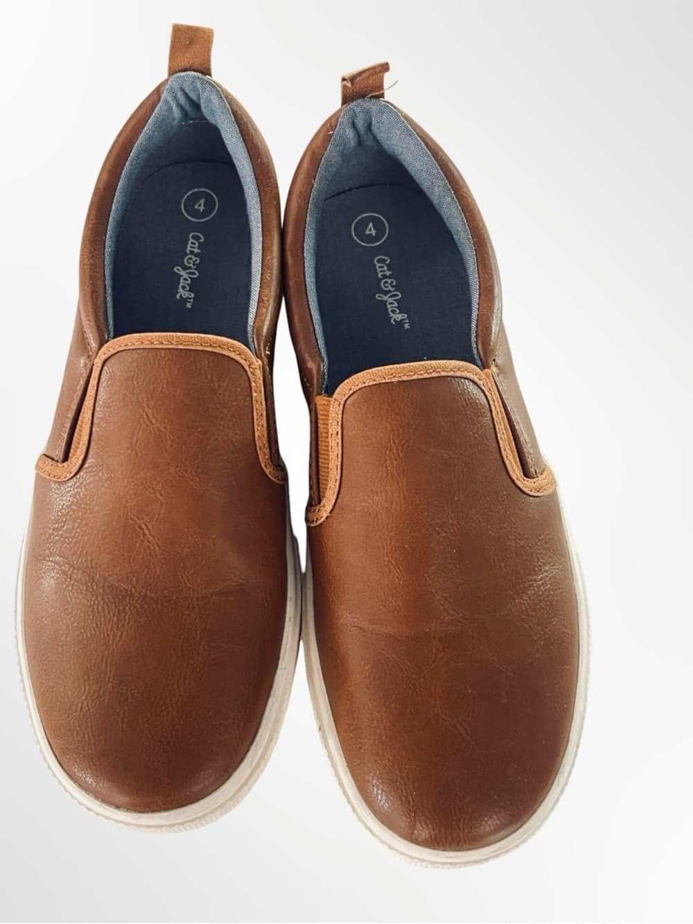 Cat & Jack Brown Slip-On Loafers with Ivory Sole
