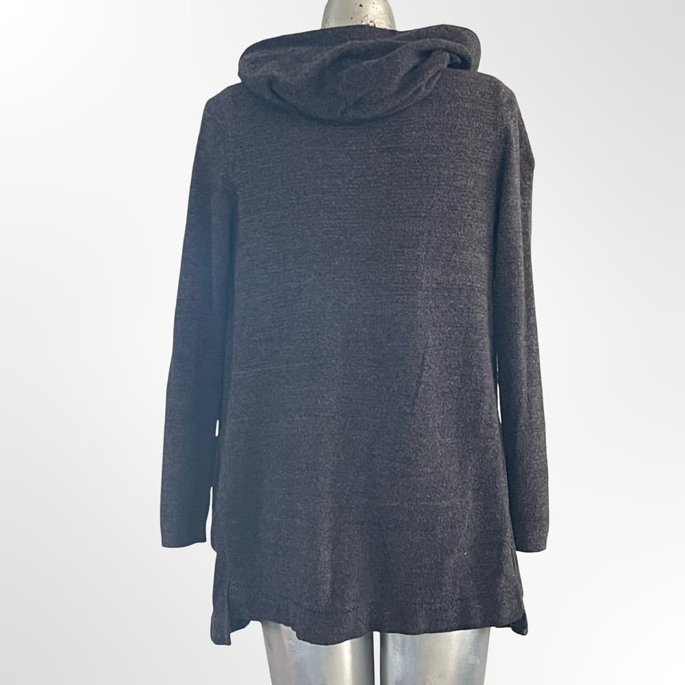 Barefoot Dreams Black Hooded Cardigan with in XS
