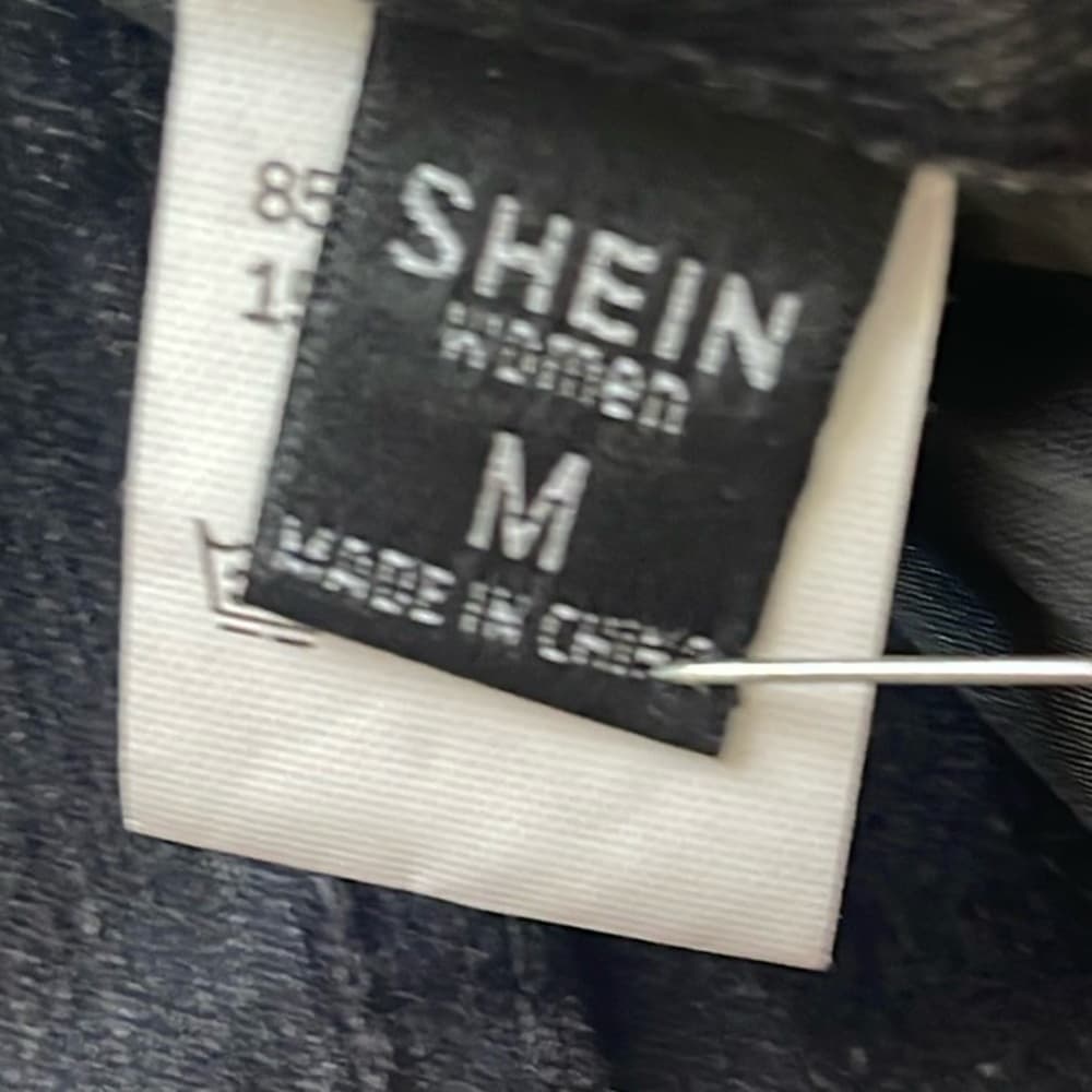 Shein Women Black Lightning Bolt Patterned Baggy Pants NWOT