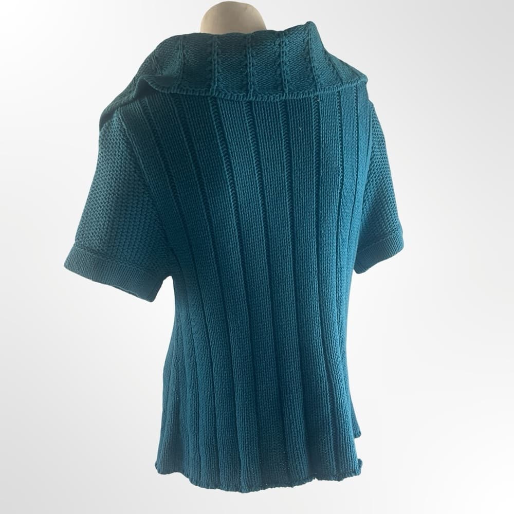 dressbarn Teal Button-Up Women's Cardigan