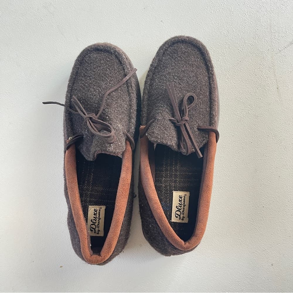Dearfoams Men's Dark Brown Loafers size 9-10