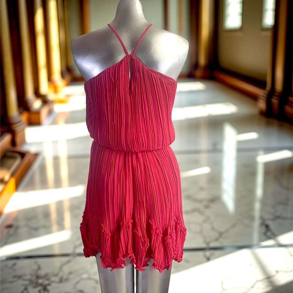 Halston Heritage size 2 Elegant crimson Halter Dress - Mint