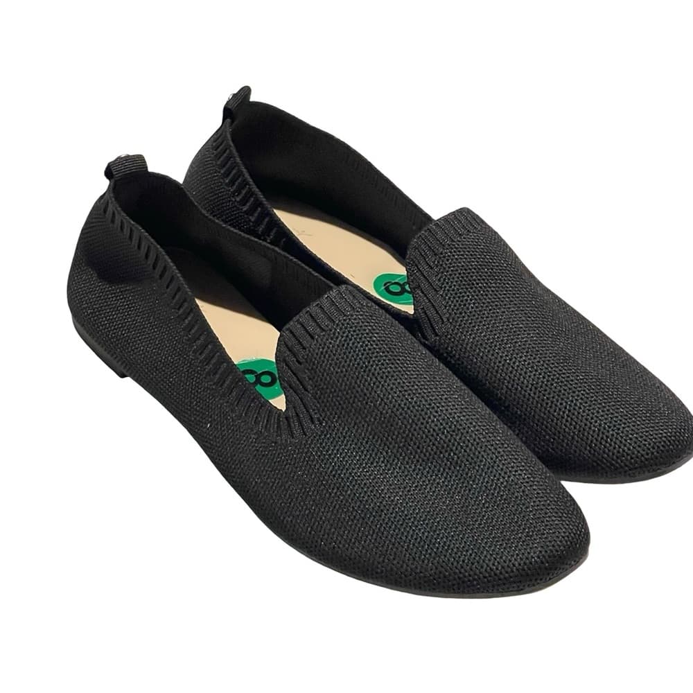 Danskin Black Slip-On Knit Loafers in size 8
