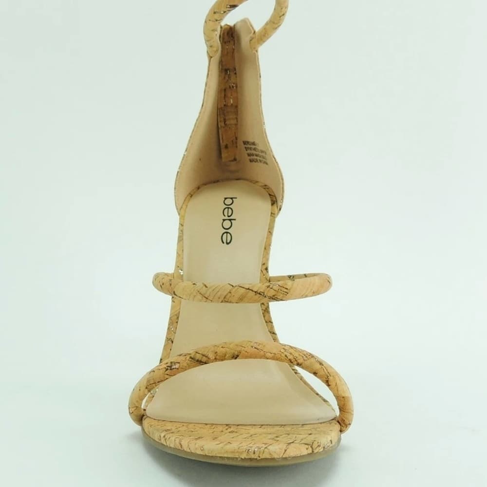 Bebe Berdine G Tan Gold Cork Women's Sandals