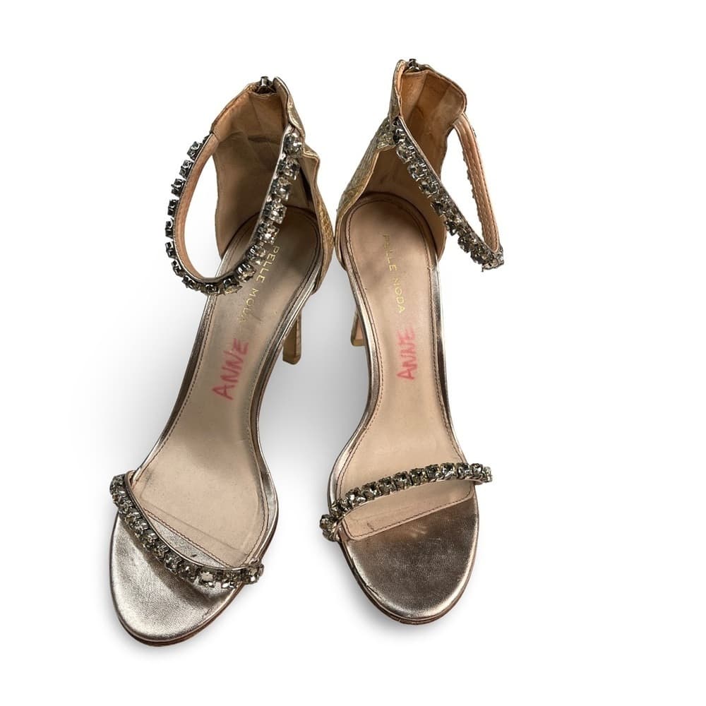 Pelle Moda Frisk Embellished In Snake and Gold Size 9M - previously worn!