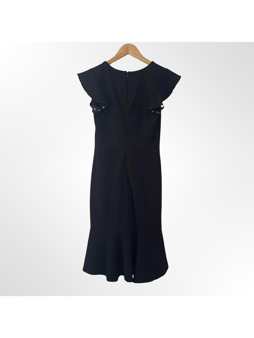 Slate & Willow Black Polka Dot Hem Midi Dress - in size S
