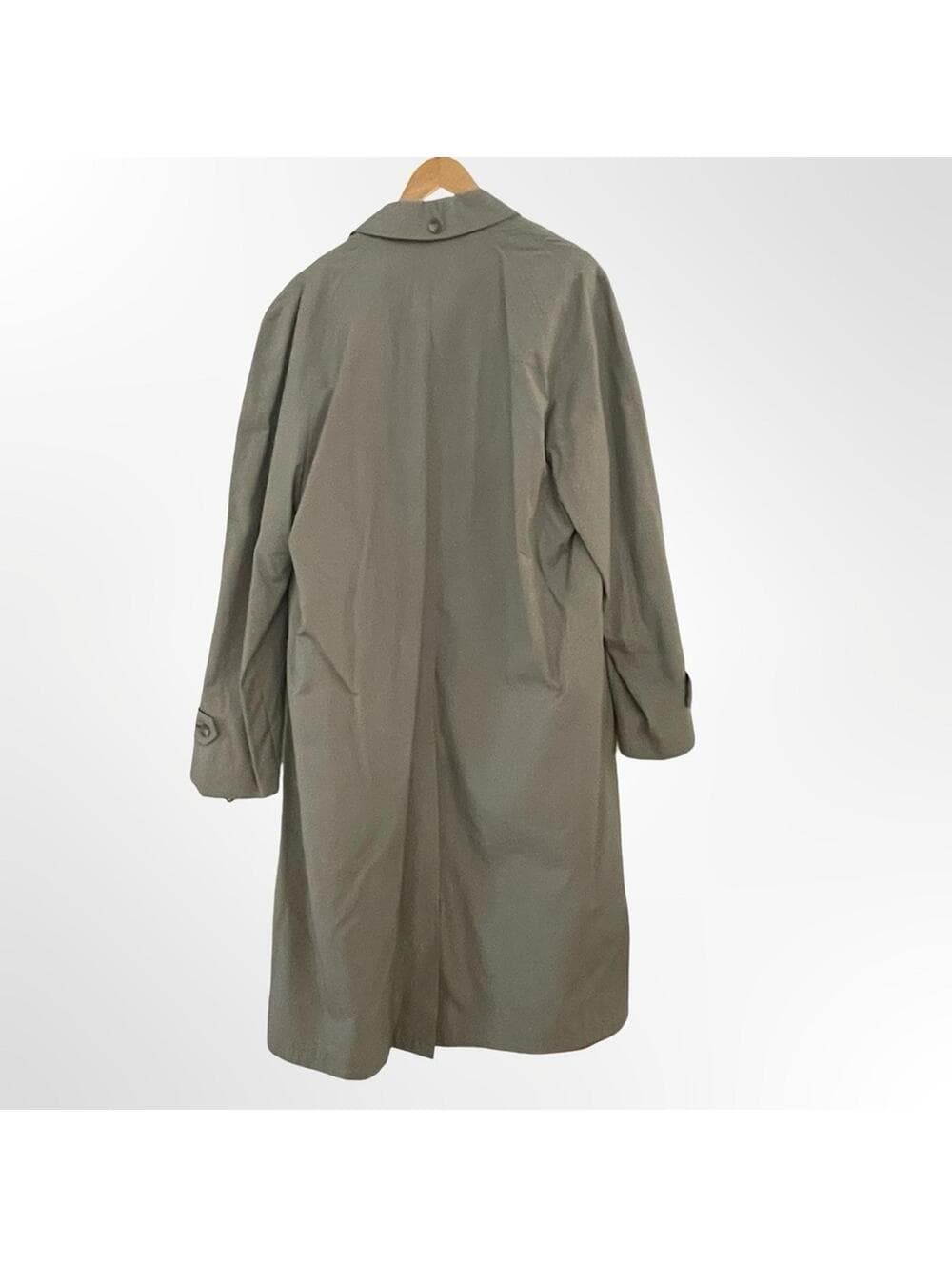 TownCraft Olive Green Long Trench Coat 42 X-Tall