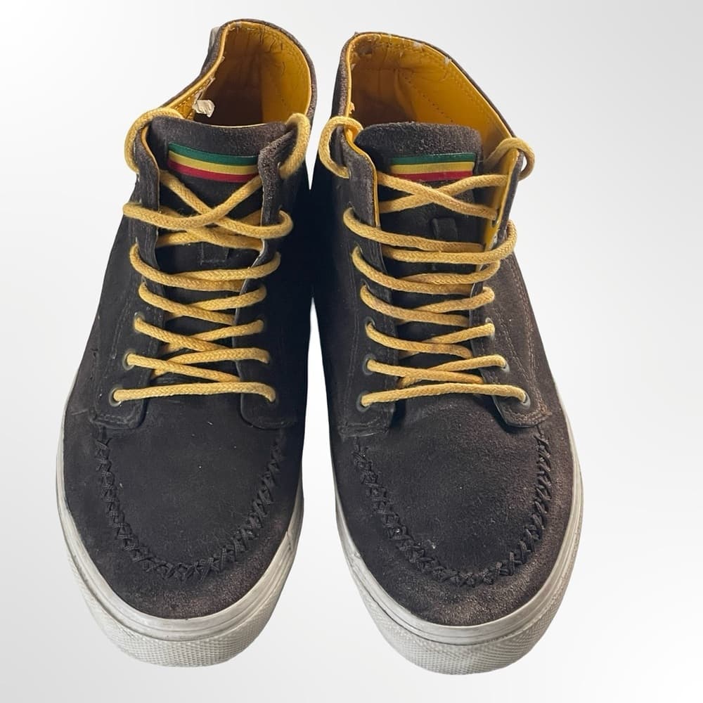 Bob Marley Men's Brown High-Top Sneakers in size 7.5