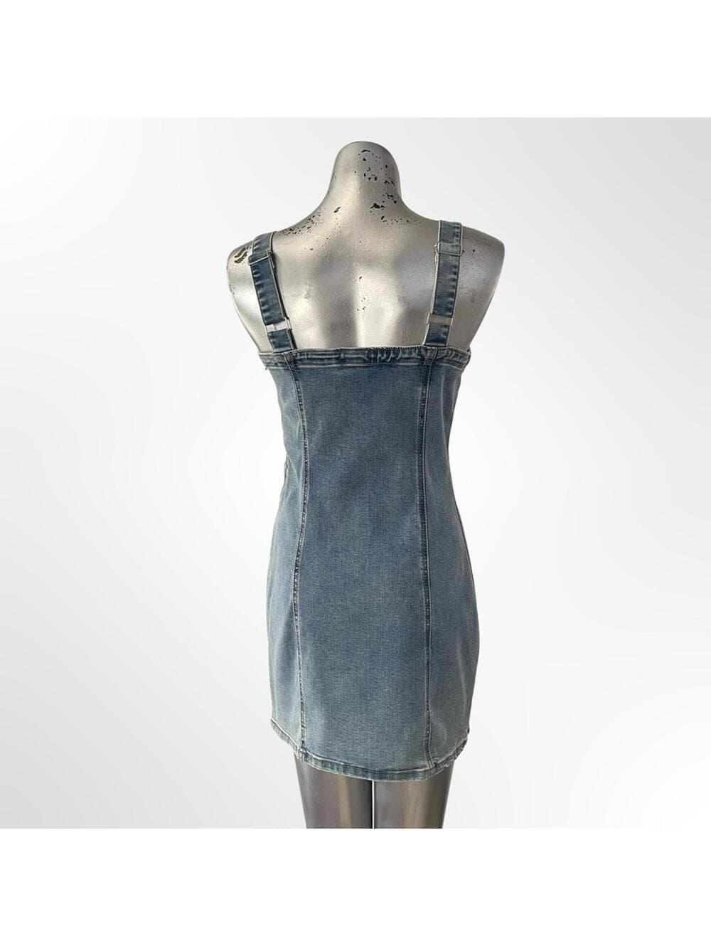 Forever 21 stretchy Denim Bodycon Mini Dress - Blue