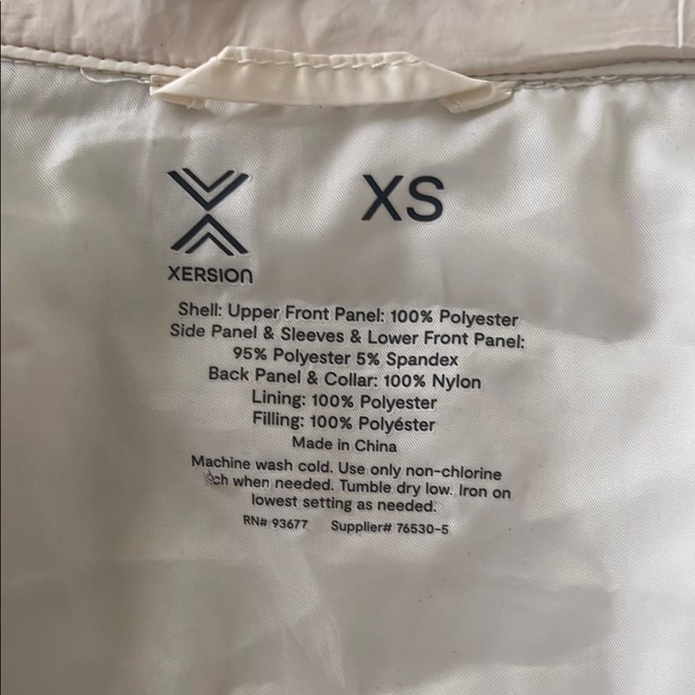 Xersion Women's Cream Quilted Jacket size XS