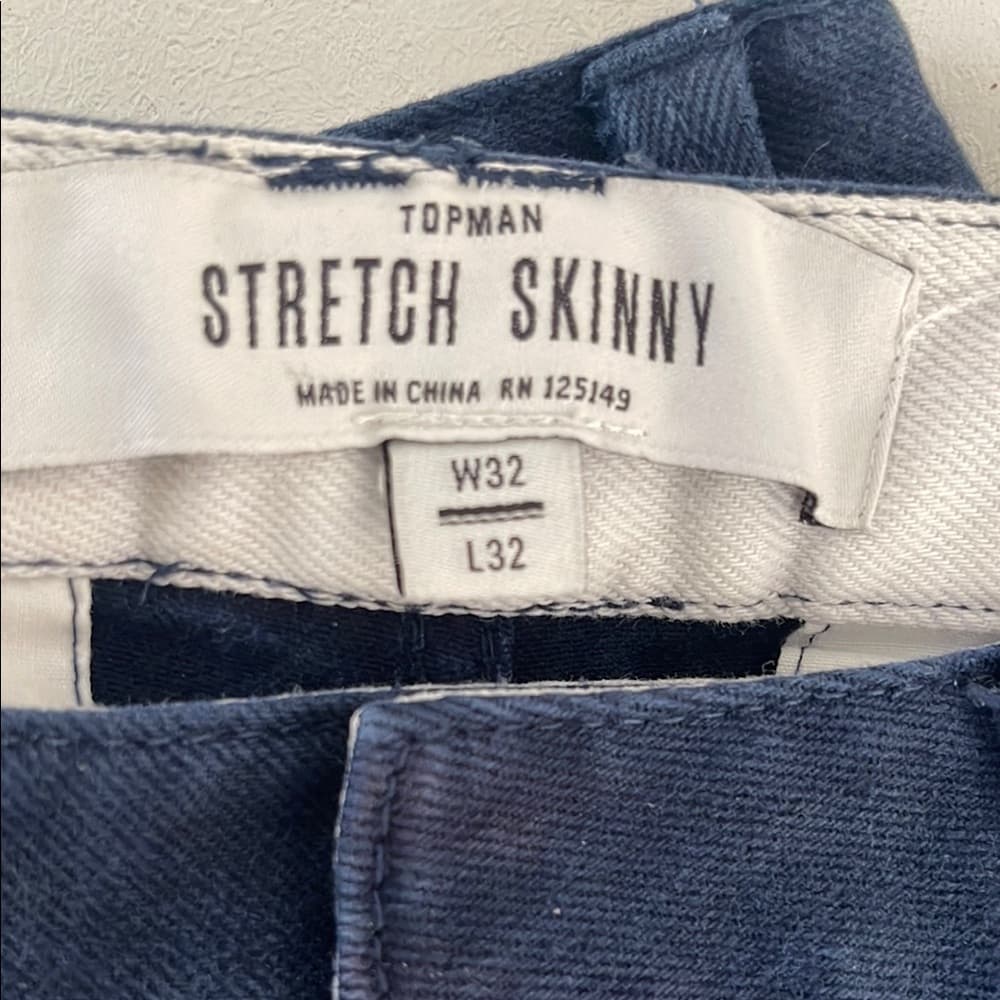 Topman stretch skinny Men's Blue Jeans