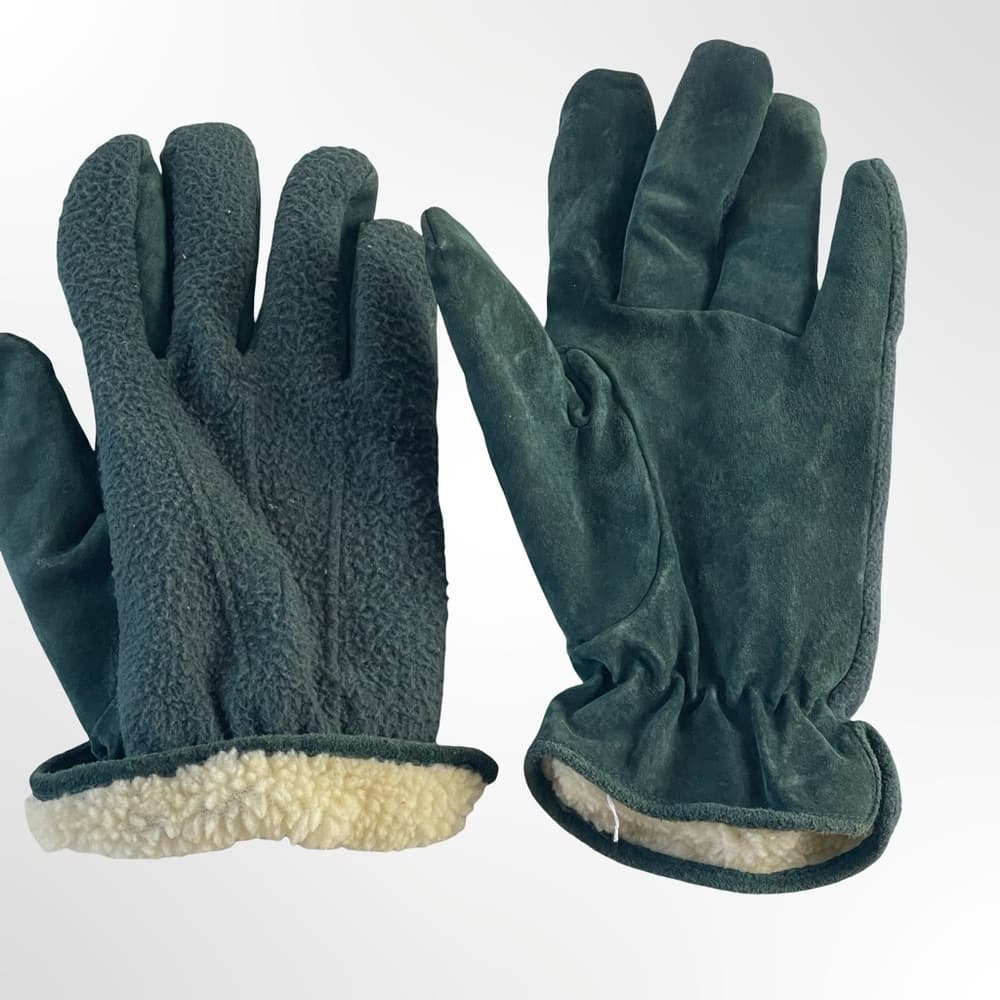 Men's Green Fleece Lined Gloves size M-L