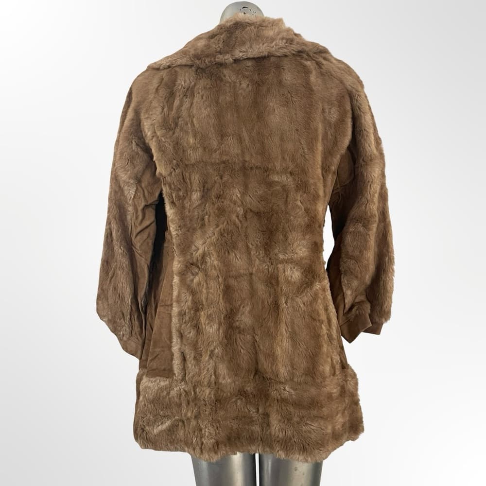 Vintage Brown Faux Fur Coat - Women's Jacket