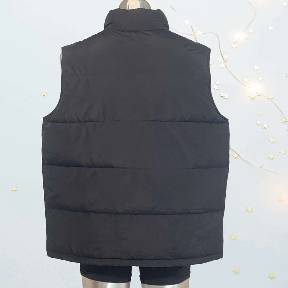 Lands' End Men's Black Puffer Vest in size L