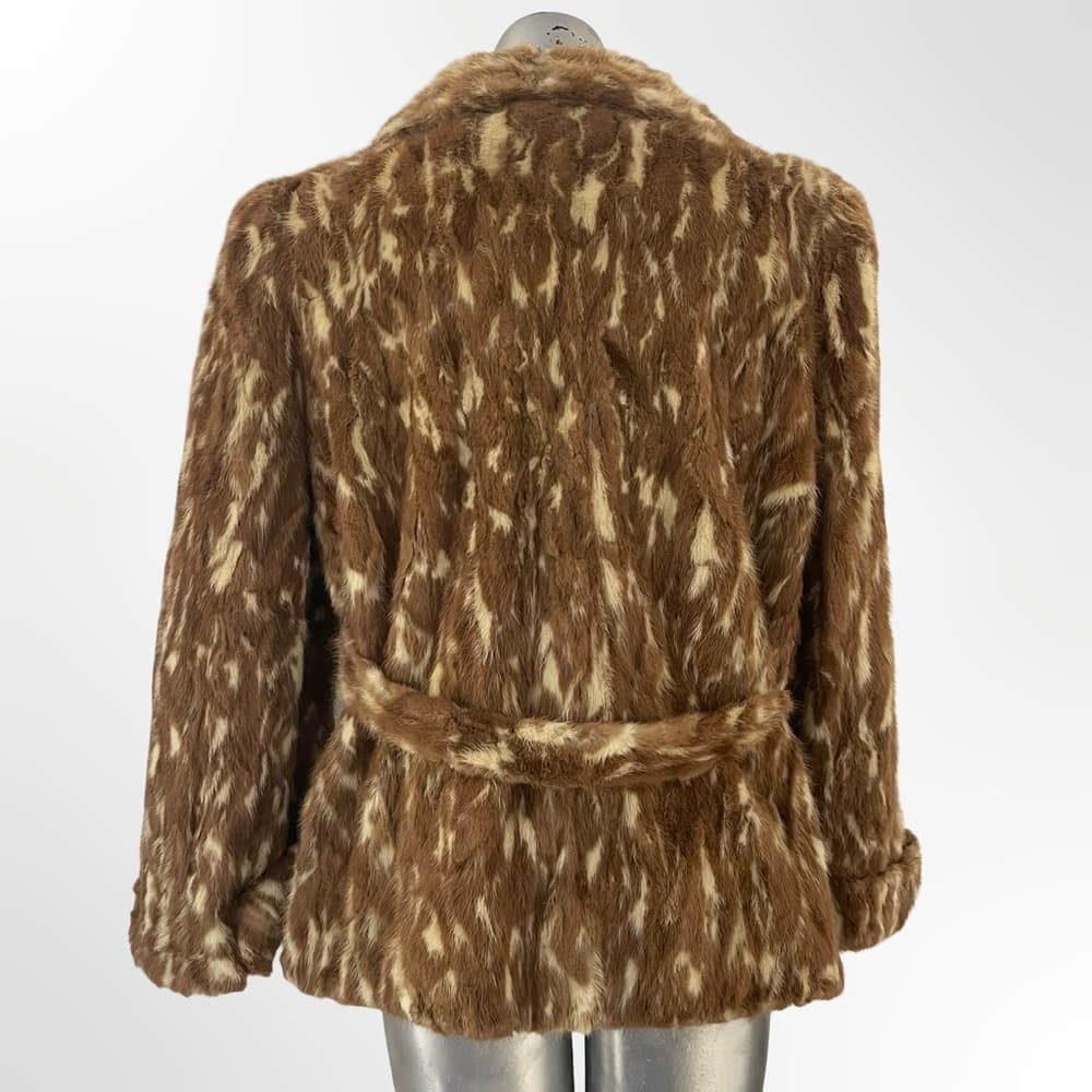 Vintage Women's Brown Faux Fur Coat