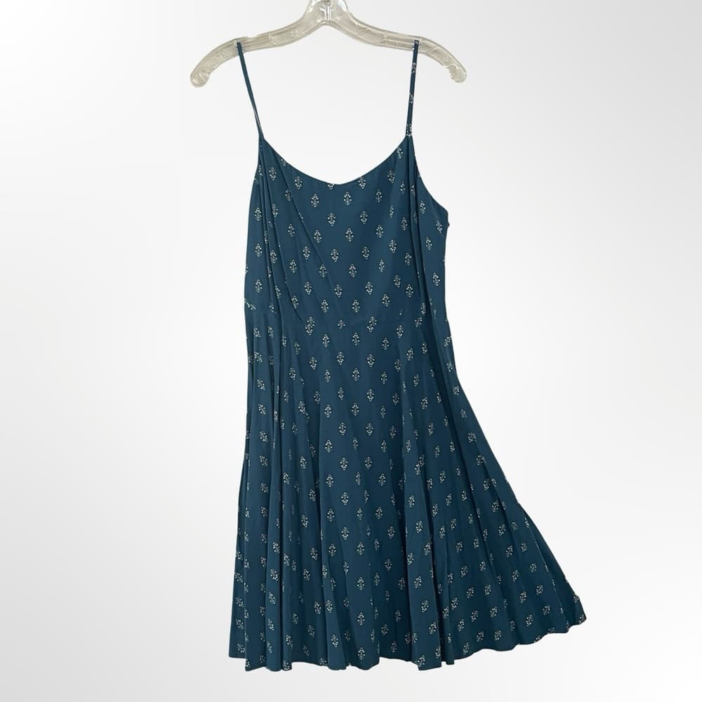 Old Navy Teal Blue Printed Smocked Top