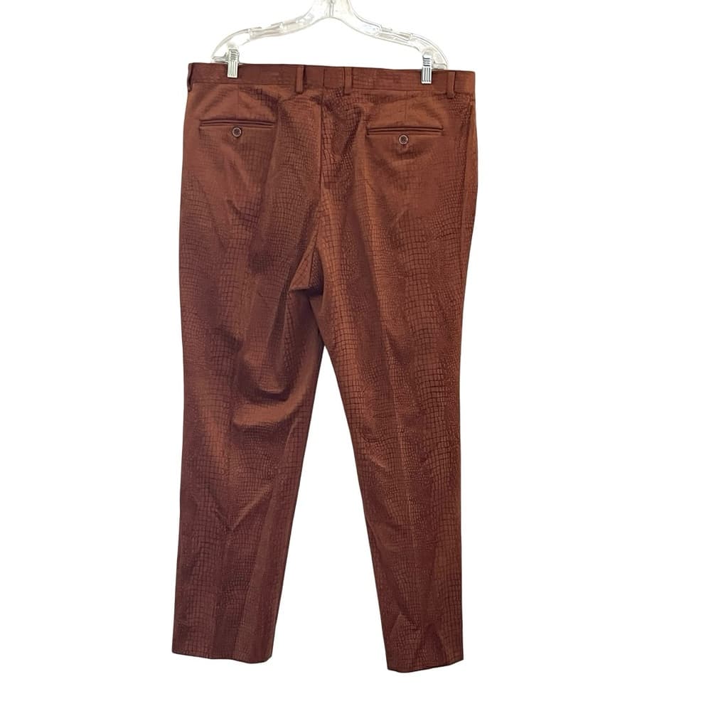 Men's Brown Snakeskin Textured Pants in size 40