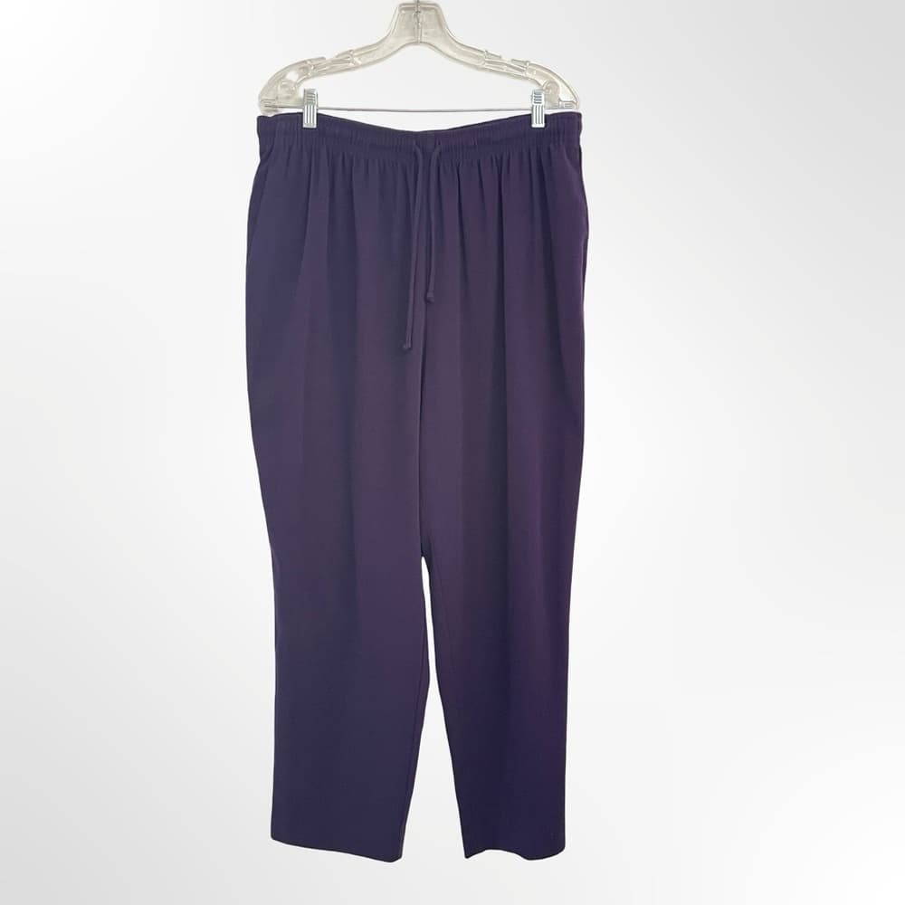Alfred Dunner Purple Flare Pants in size 20W