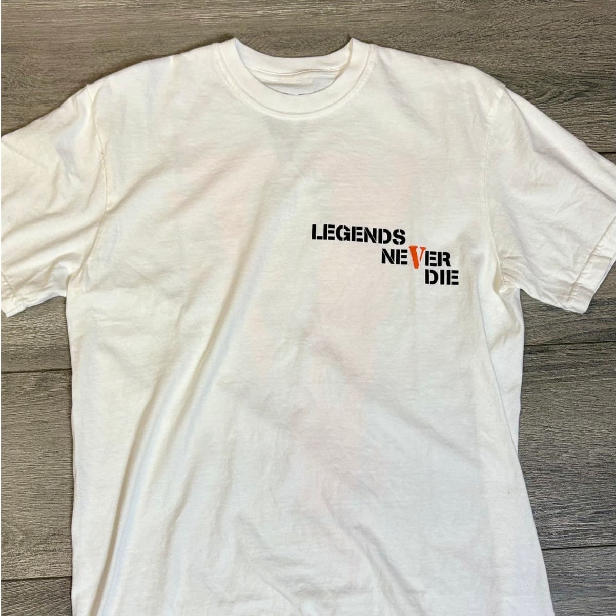 Vlone Legends Never Die Butterfly T-Shirt White Orange V Tee Brand New Authentic