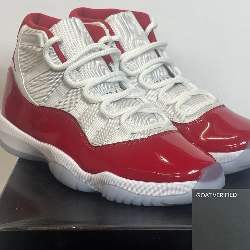 Nike Air Jordan 11 Retro Cherry Red Mens Size 10 tried on in store GOAT Verified