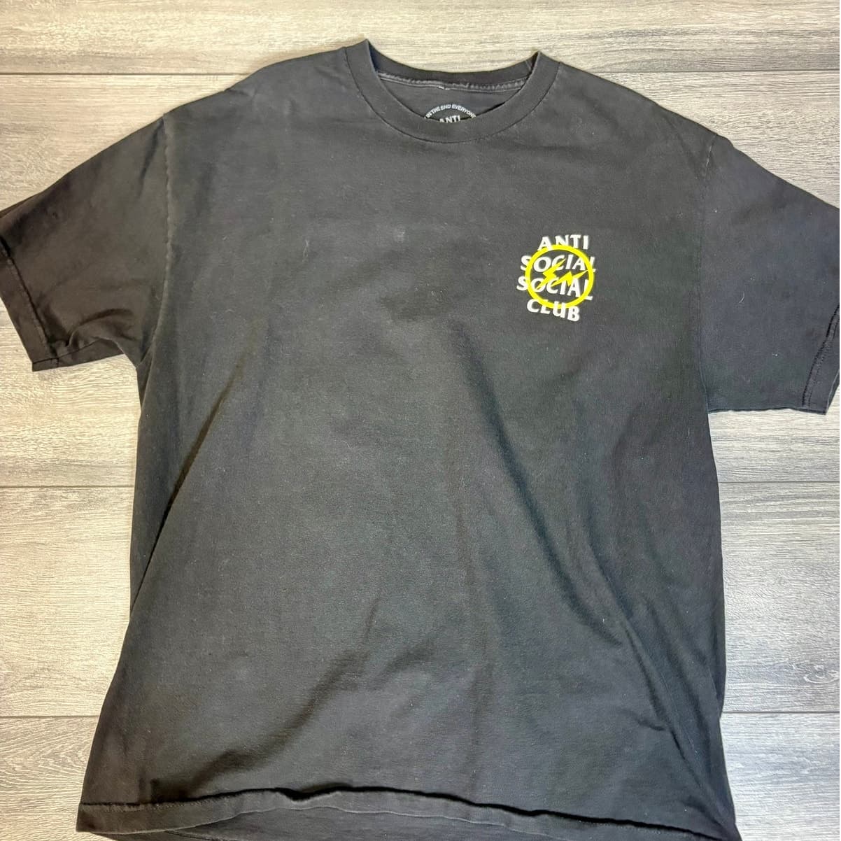 Anti Social Social Club Lightning Logo T-Shirt Black XL Authentic