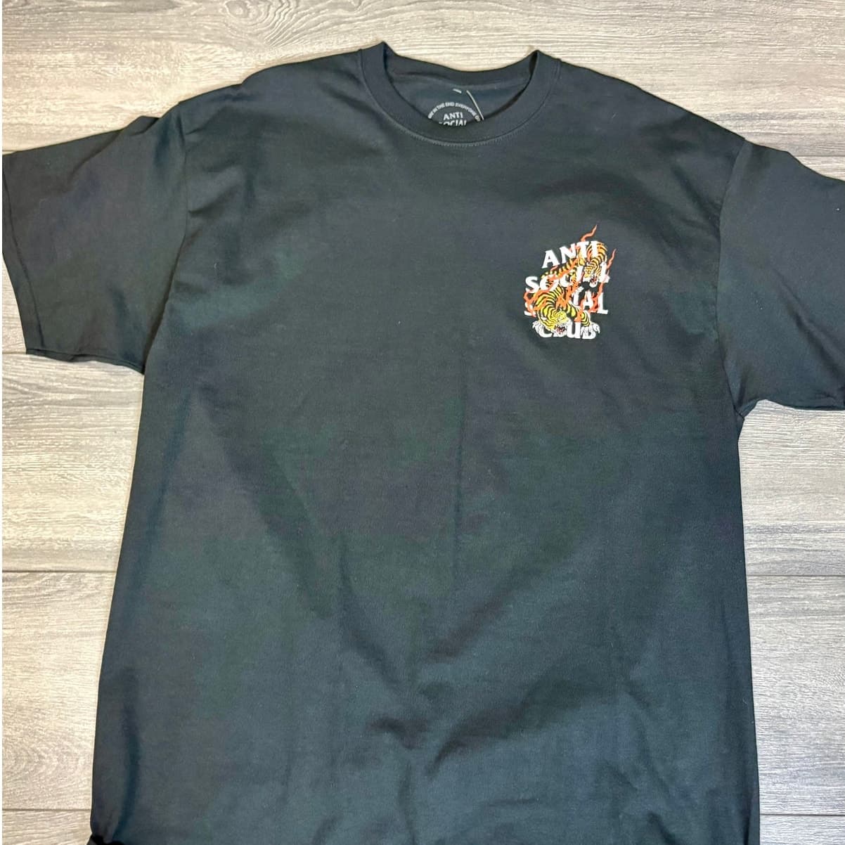 Anti Social Social Club Tiger Flame T-Shirt Black XL Brand New Authentic