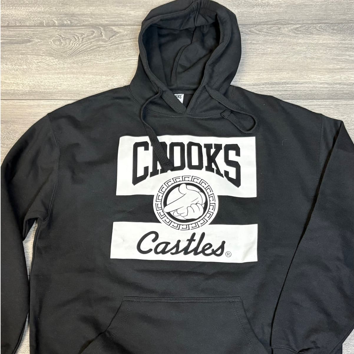 Crooks & Castles Black Logo Pullover Hoodie Men’s XL Streetwear