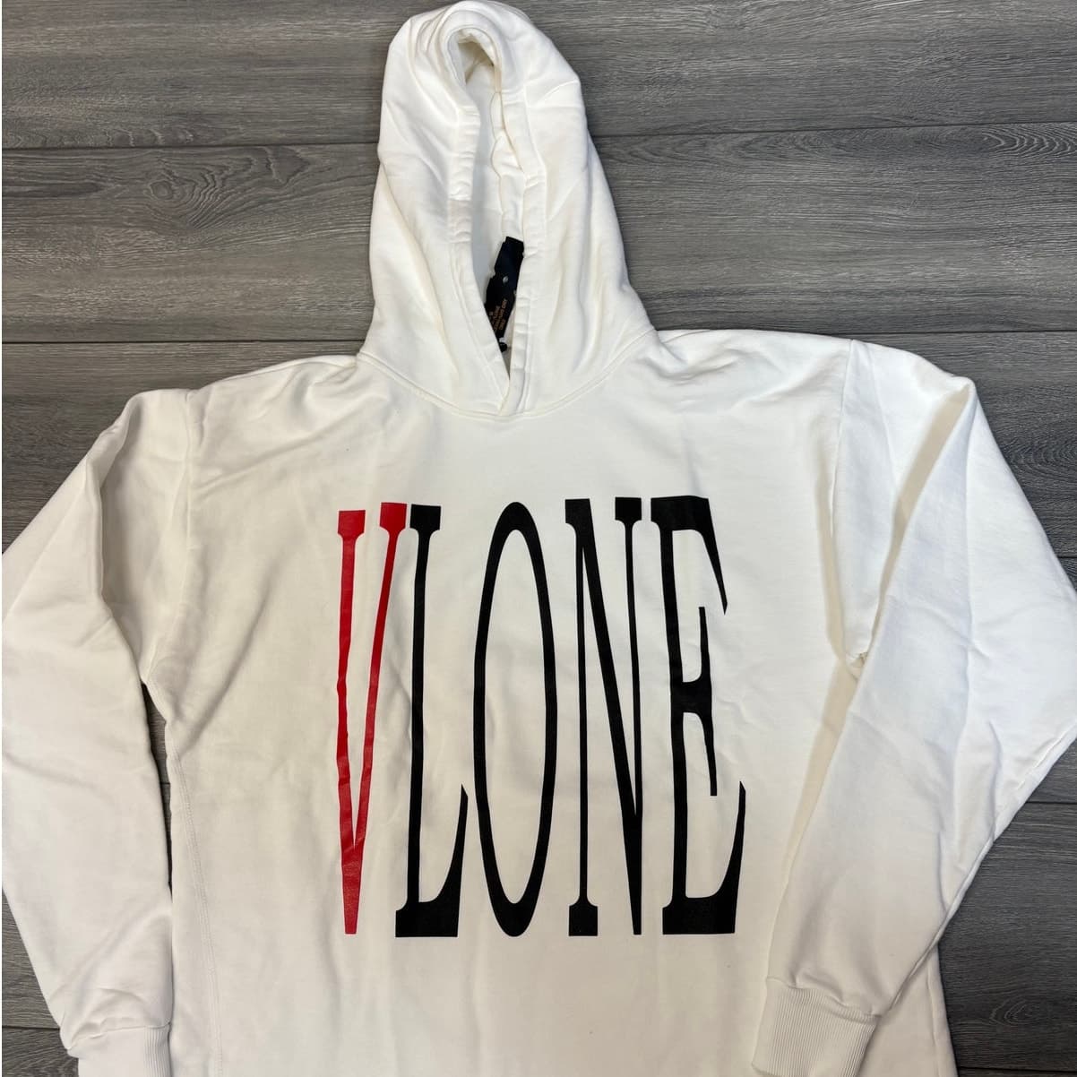 Vlone V Logo Hoodie White Red Size Medium Brand New With Tags Authentic