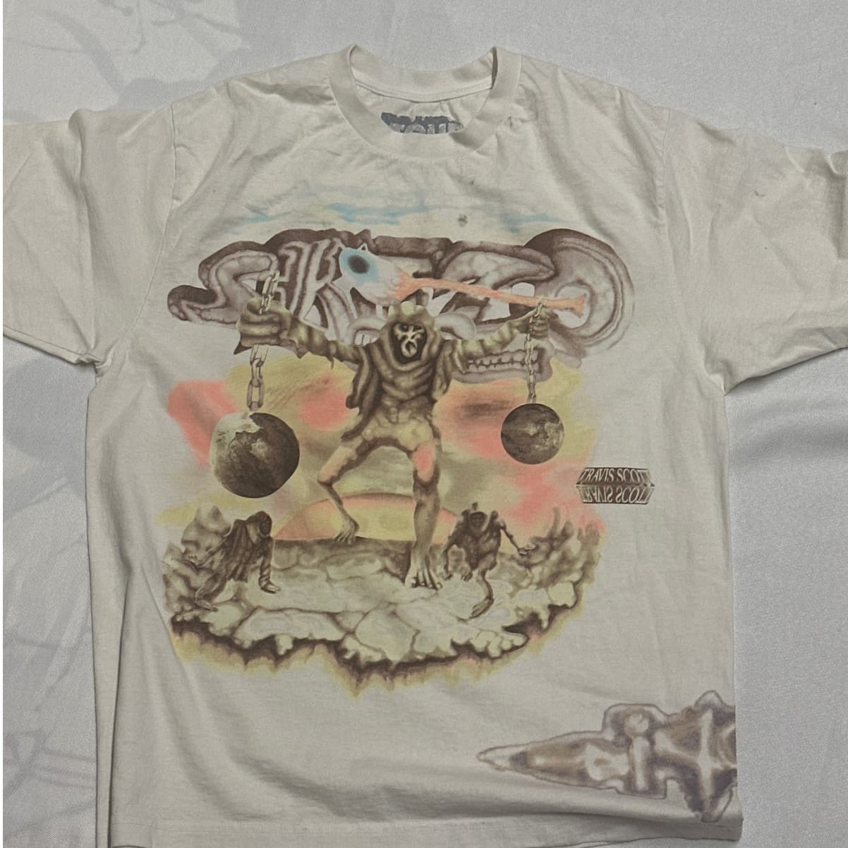 Travis Scott Utopia Circus Maximus Australia Tour Tee White XL