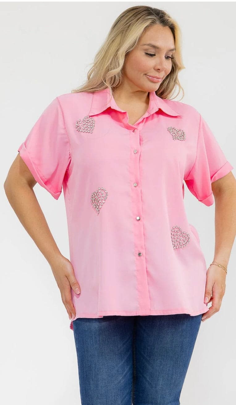 Blush Crush Heart Shirt - XL