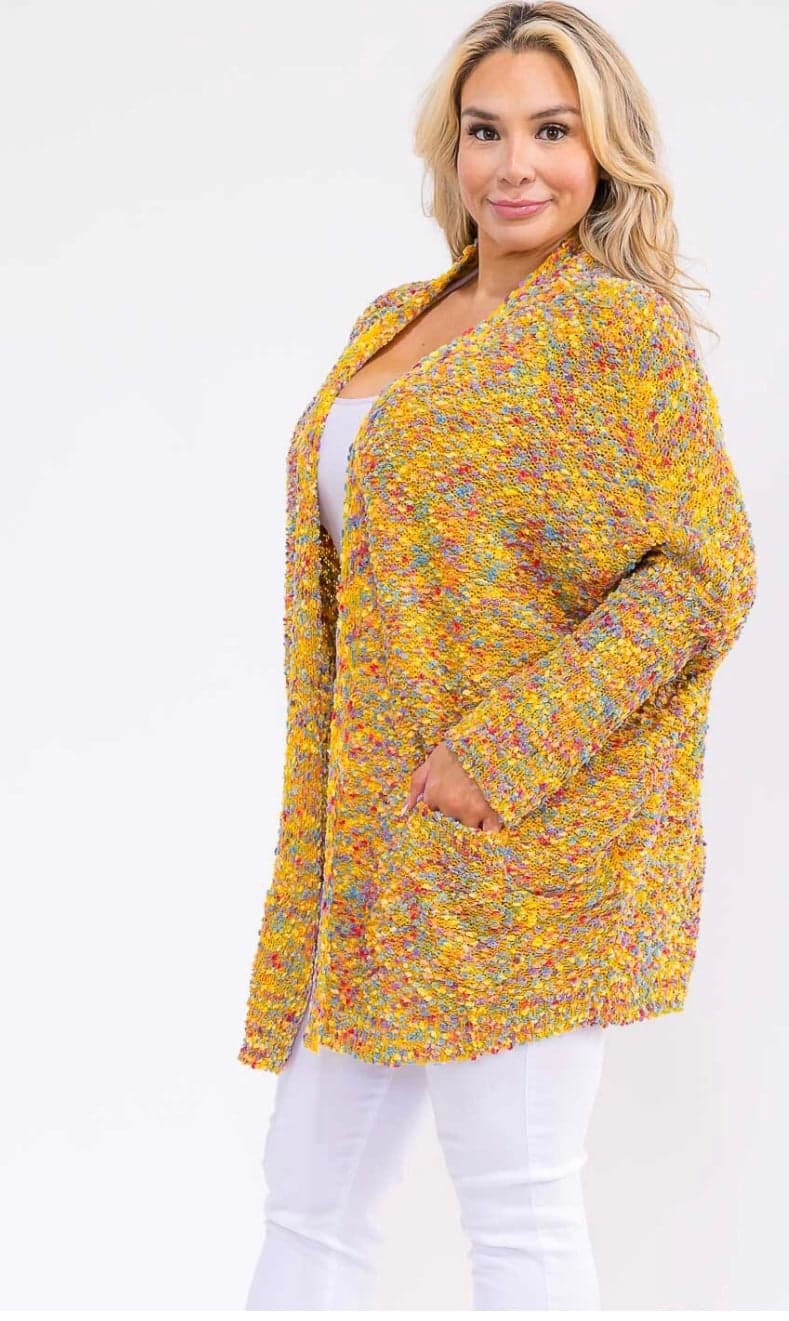 Autumn Confetti Knit Cardigan - 2X/3X