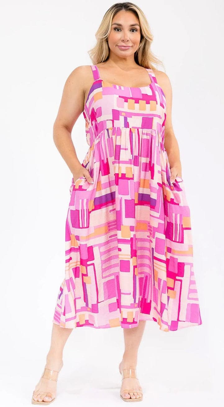 Bubblegum Glow Maxi Dress - 1X