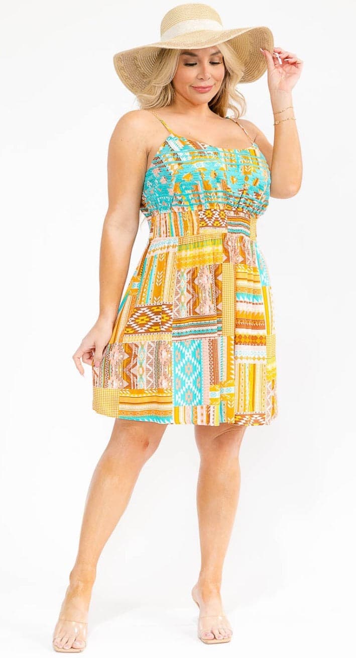 Tropical Daydream Mini Dress - 1X