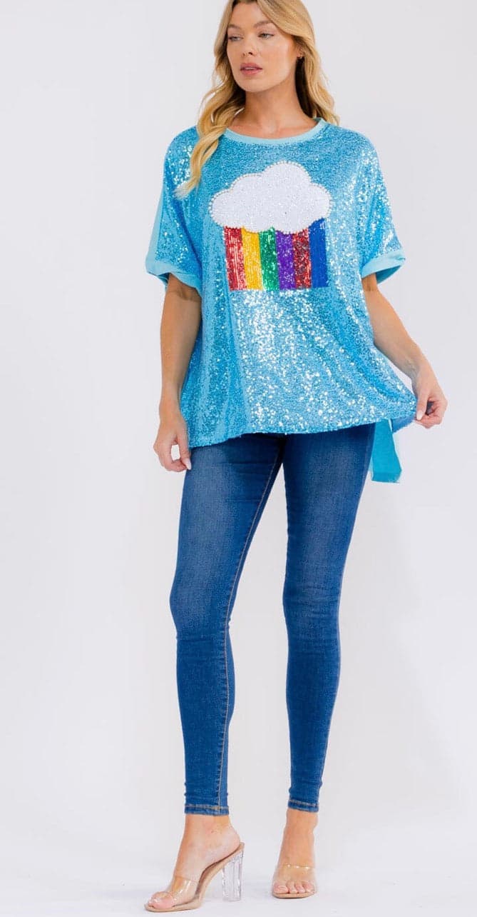 Rainbow Dreams Sequin Top - Small