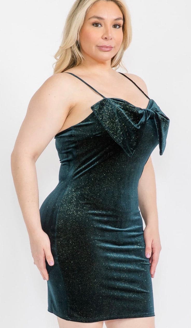 Emerald City Luxe Bow Dress - 2X