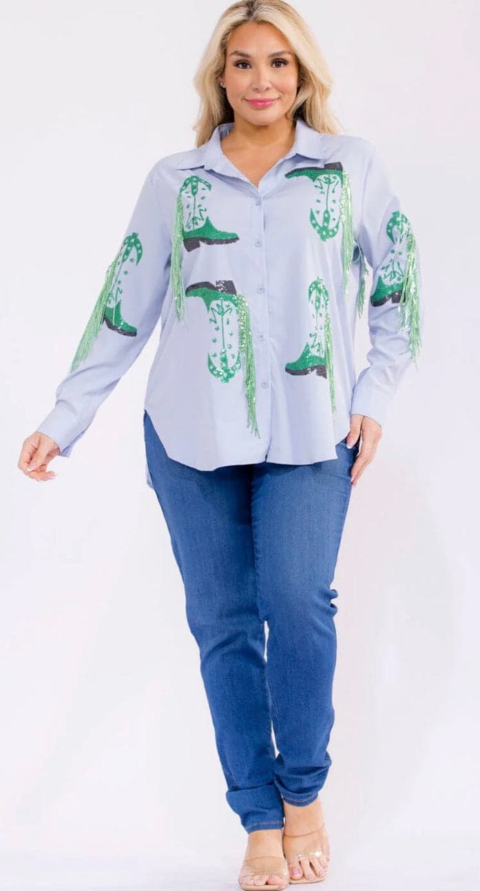 Teardrops On My Guitar Button Up - 2X