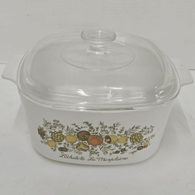 CorningWare 3 Qt Square Casserole w/ Lid L'Echalote de Marjolaine A-3-B