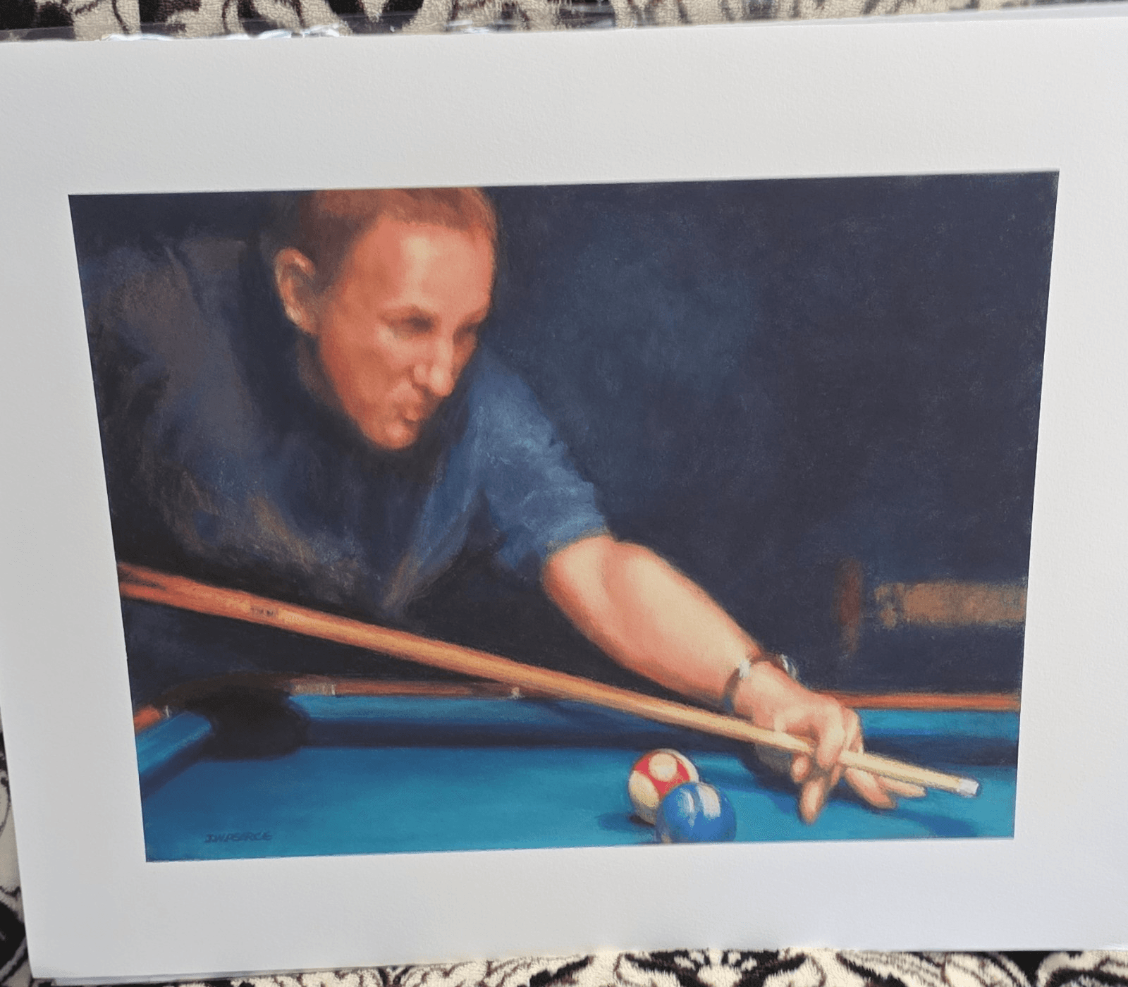 JoAnn Pearce Bet'cha Bob Giclée Print Limited Edition Signed 2015 Billiards
