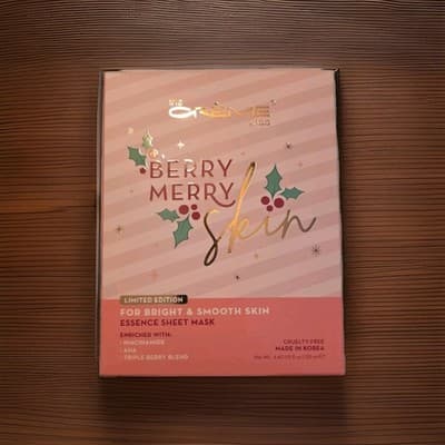 The Creme Shop 1 Box of 5 Face Masks *Be Merry* Skin, Bright and Smooth LTD Ed