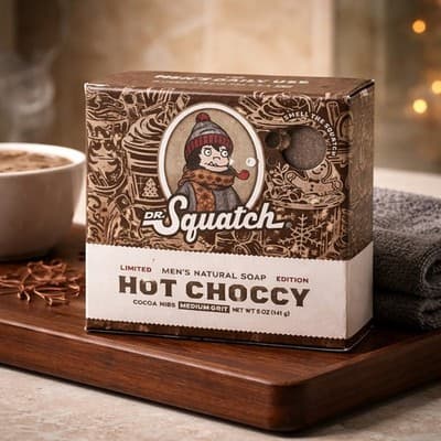 Dr. Squatch Hot Choccy (Chocolate) Limited Edition Bar Soap Medium Grit 5oz NIB!