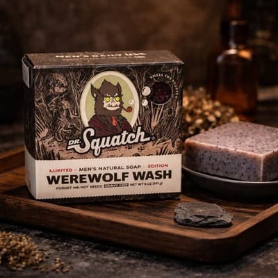 Dr. Squatch Werewolf Wash Limited Edition Bar Soap 5oz Natural/Heavy Grit NIP!!