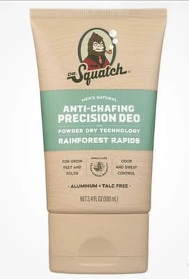 Dr. Squatch Rainforest Rapids Anti-Chafing Precision Deo 3.4oz Men’s NEW SEALED!