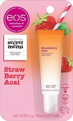 EOS 24 Hour Moisture Super Balm Strawberry Acai, Moisturizing Lip Mask, New!!!