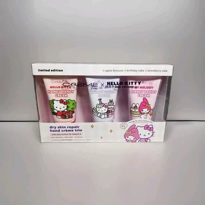 The Creme Shop x Hello Kitty Handy Dandy Hand Cream Trio LE Gift Set New NIB Box