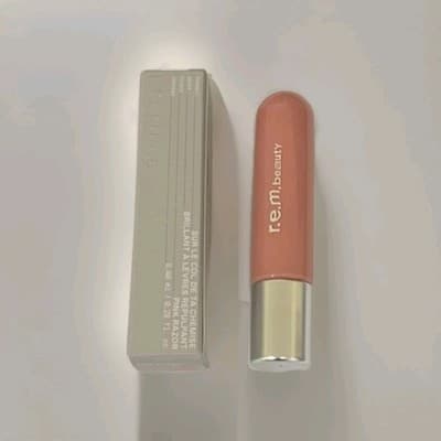 r.e.m. beauty On Your Collar Plumping Lip Gloss Pink Razor 0.28oz NIB NEW