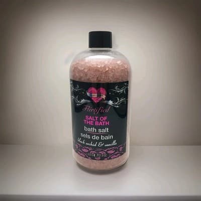 Hard Candy Flirtified Black Orchid Vanilla Bath Salt 21.9oz Soaking Salts NEW!!!