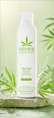 HEMPZ Herbal Workable Hairspray Medium Hold Style & Hold 8oz 227g NEW! Vegan!!!