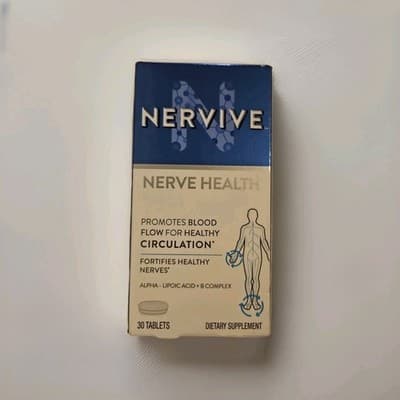 Nervive Nerve Health Dietary Supplement 30 Tablets Exp 2027+
