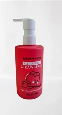 Dabble & Dollop Strawberry Body Wash 10oz All Natural Tear Free Kids NEW Natural